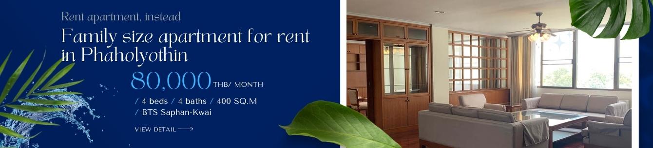 4bedrooms apartment for rent in Phaholyothin, Bangkok near BTS Saphan-Kwai AA32378