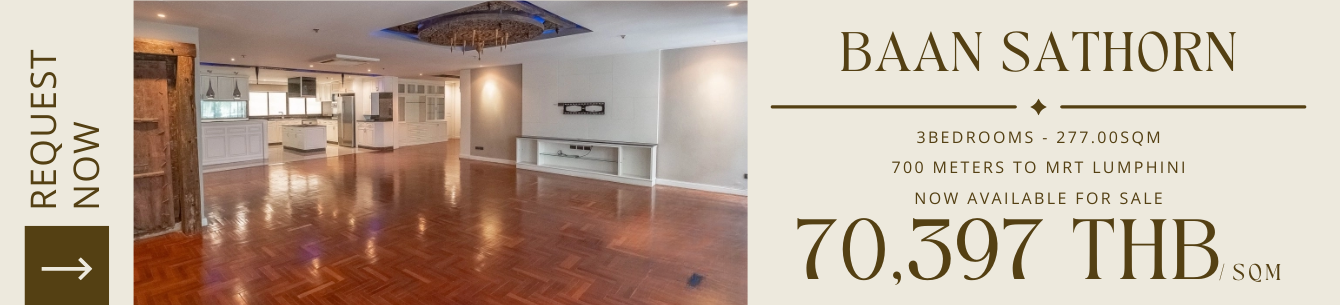Reasonable price huge condo for sale at Baan Sathorn near MRT Lumphini AA30048