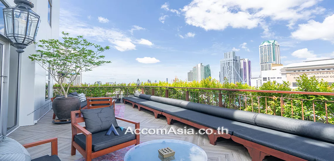  4 br Apartment For Rent in Silom ,Bangkok BTS Surasak at A Unique design and Terrace AA31349
