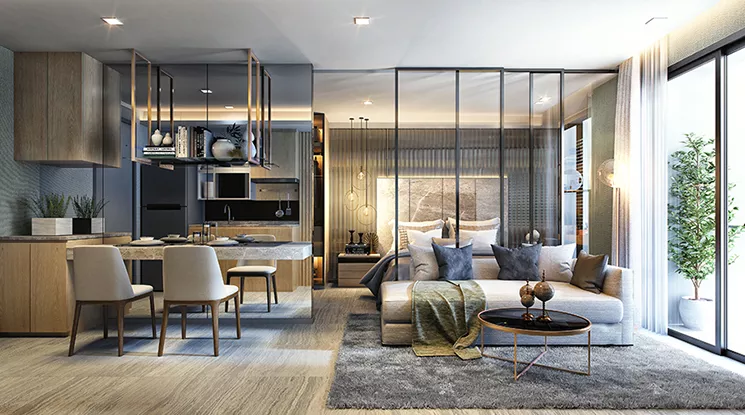  2 br Condominium For Rent in Sukhumvit ,Bangkok BTS Asok - MRT Sukhumvit at Walden Asoke AA44974