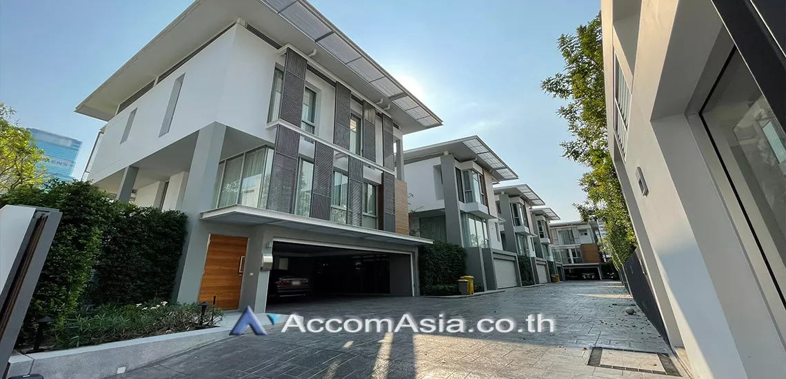  2 br House For Rent in Ratchadapisek ,Bangkok MRT Phetchaburi at Modern Executive Houses Compound AA30549