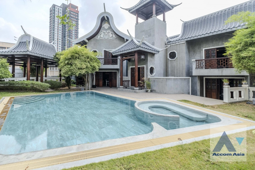 Garden, Newly renovated, Fully Furnished, Private Swimming Pool |  House For Rent in Sathorn, Bangkok  near BRT Technic Krungthep (910295)