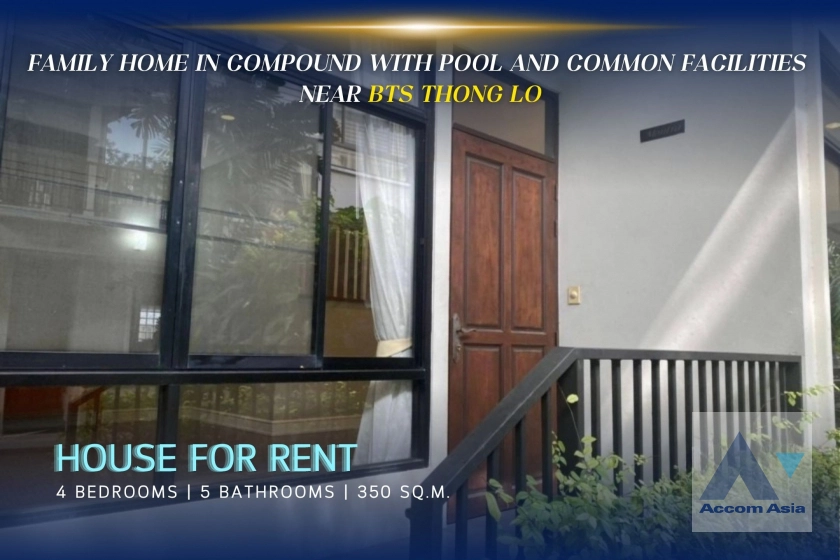 Pet friendly |  The urban forestry residence House  4 Bedroom for Sale & Rent BTS Thong Lo in Sukhumvit Bangkok