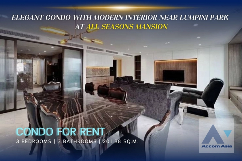  2  3 br Condominium For Rent in Ploenchit ,Bangkok BTS Ploenchit at All Seasons Mansion 1512472