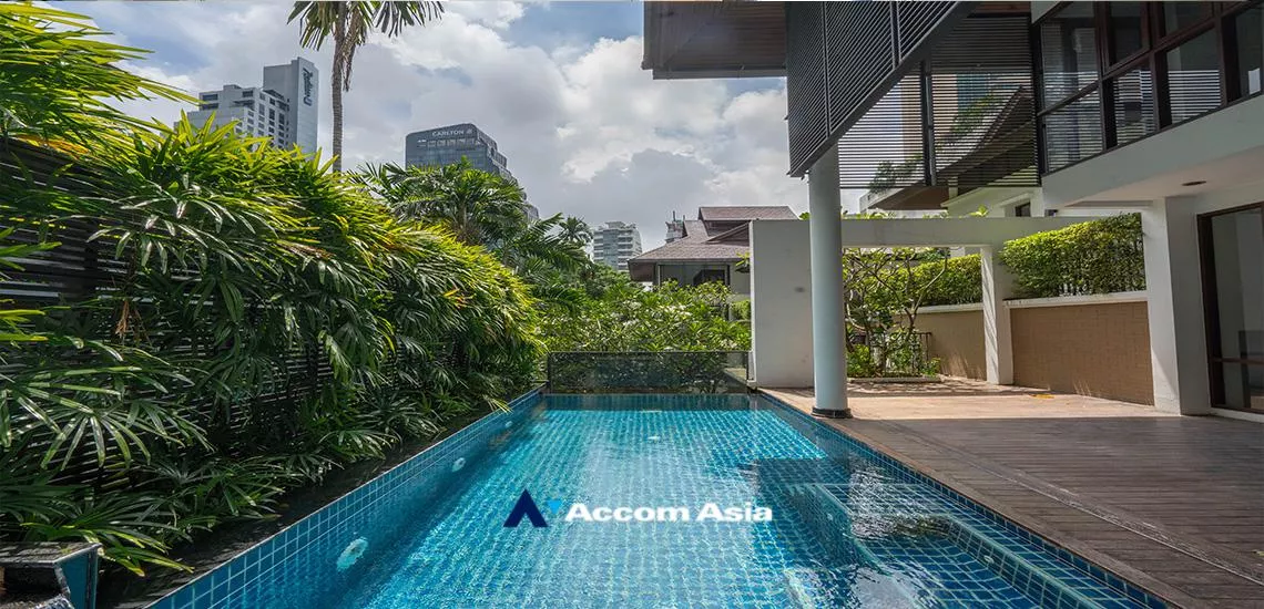 9  4 br House For Rent in Sukhumvit ,Bangkok BTS Asok - MRT Sukhumvit at House with pool Exclusive compound 1814229