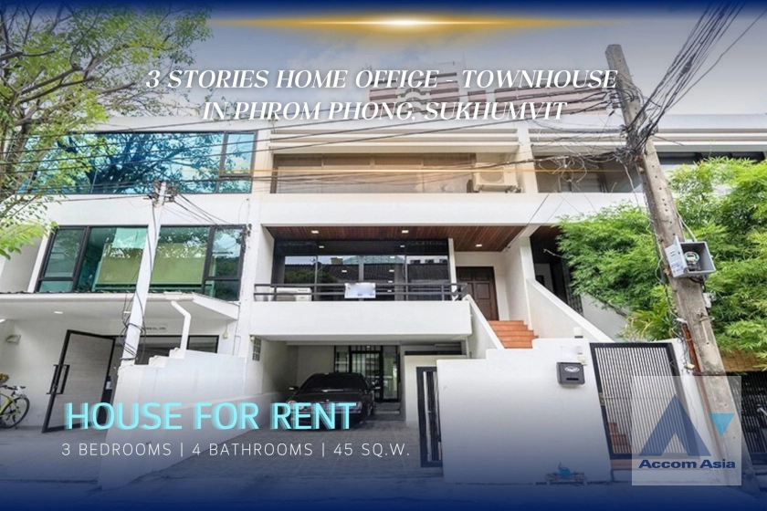  2  3 br Townhouse for rent and sale in Sukhumvit ,Bangkok BTS Phrom Phong 110107