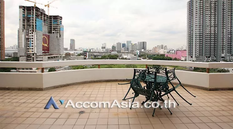 Huge Terrace |  2 Bedrooms  Apartment For Rent in Sukhumvit, Bangkok  near BTS Asok - MRT Phetchaburi (1415957)