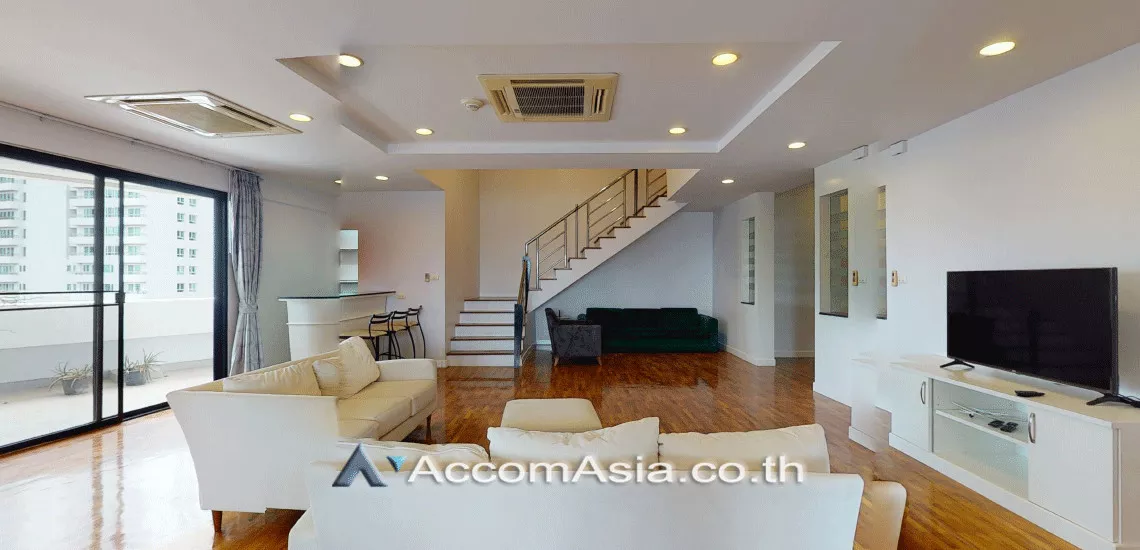 Big Balcony, Duplex Condo, Penthouse, Pet friendly |  5 Bedrooms  Condominium For Rent in Sukhumvit, Bangkok  near BTS Phrom Phong (1516057)