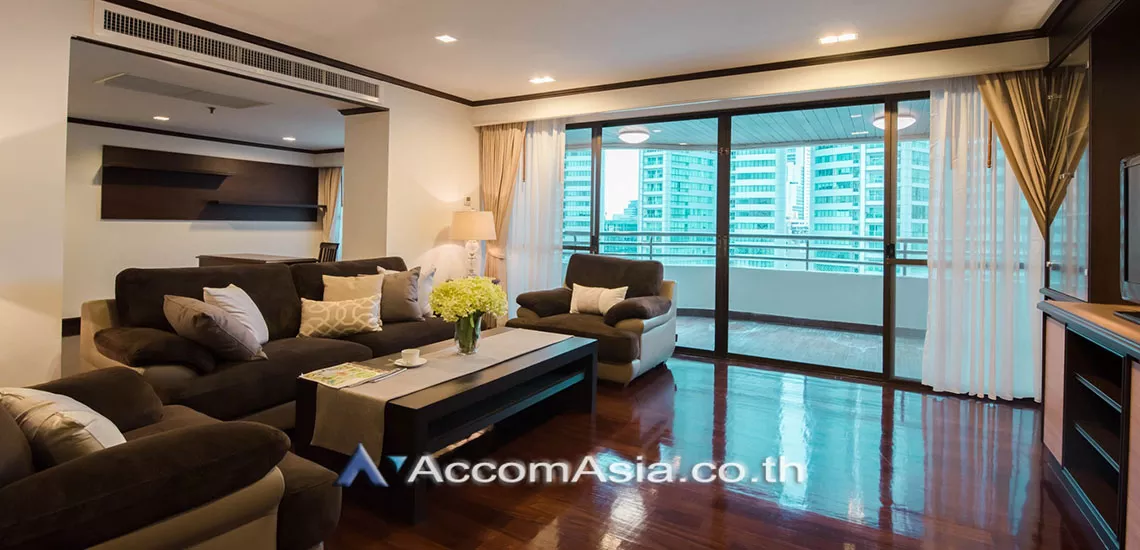 Big Balcony |  3 Bedrooms  Apartment For Rent in Sukhumvit, Bangkok  near BTS Asok - MRT Sukhumvit (1418721)