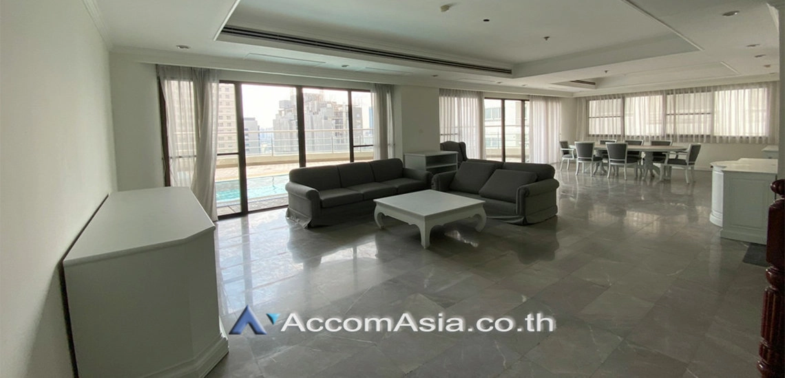 Huge Terrace, Private Swimming Pool, Duplex Condo |  3 Bedrooms  Condominium For Rent in Sukhumvit, Bangkok  (1519605)