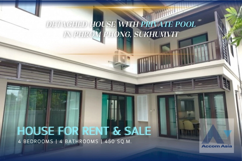 unitPrivate Swimming Pool |  4 Bedrooms  House For Rent in Sukhumvit, Bangkok  near BTS Phrom Phong (1920772)