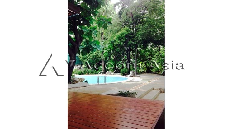 unitHome Office, Private Swimming Pool | Private tropical house with pool and lush garden in the Sathorn area (13001750)