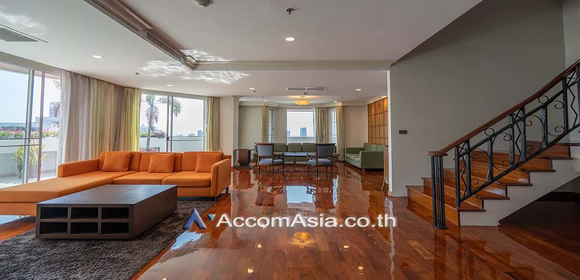 Big Balcony, Duplex Condo, Pet friendly |  Fully Furnished Suites Apartment  3 Bedroom for Rent BTS Nana in Sukhumvit Bangkok
