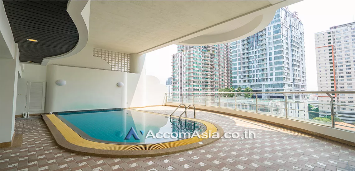 Huge Terrace, Private Swimming Pool, Duplex Condo |  Le Raffine Sukhumvit 24 Condominium  3 Bedroom for Rent BTS Phrom Phong in Sukhumvit Bangkok