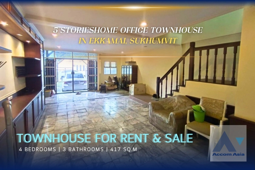  2  4 br Townhouse for rent and sale in Sukhumvit ,Bangkok BTS Ekkamai AA11183