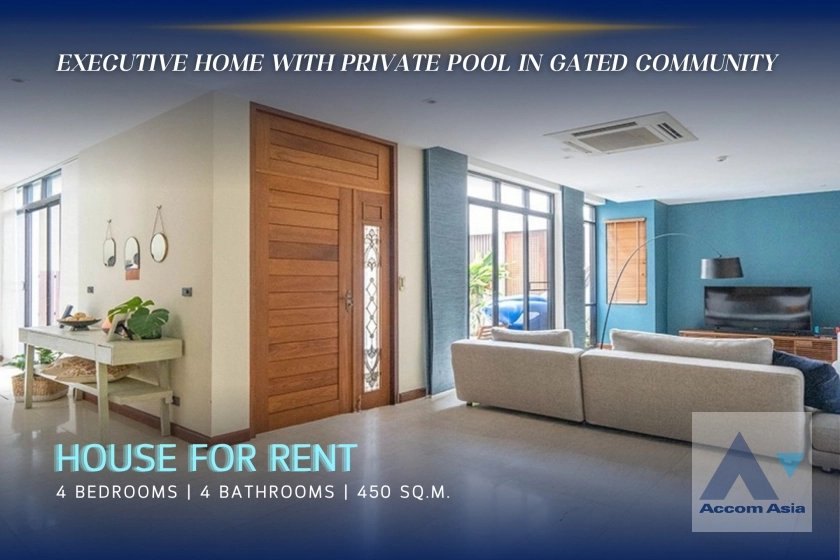 unitPrivate Swimming Pool |  4 Bedrooms  House For Rent & Sale in Sukhumvit, Bangkok  near BTS Phrom Phong (AA13419)