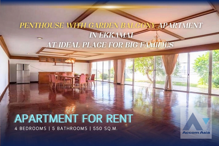  2  4 br Apartment for rent and sale in Sukhumvit ,Bangkok BTS Ekkamai at Ideal Place For Big Families AA14432