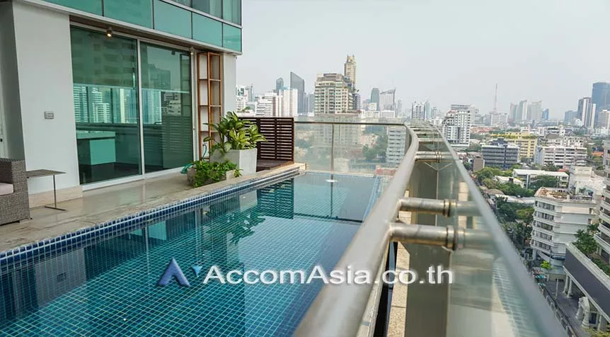 Huge Terrace, Private Swimming Pool, Duplex Condo, Pet friendly |  3 Bedrooms  Condominium For Rent in Sukhumvit, Bangkok  near BTS Phrom Phong (AA14793)