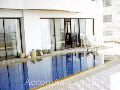 Huge Terrace, Private Swimming Pool, Duplex Condo |  3 Bedrooms  Condominium For Rent in Sukhumvit, Bangkok  near BTS Phrom Phong (2012701)