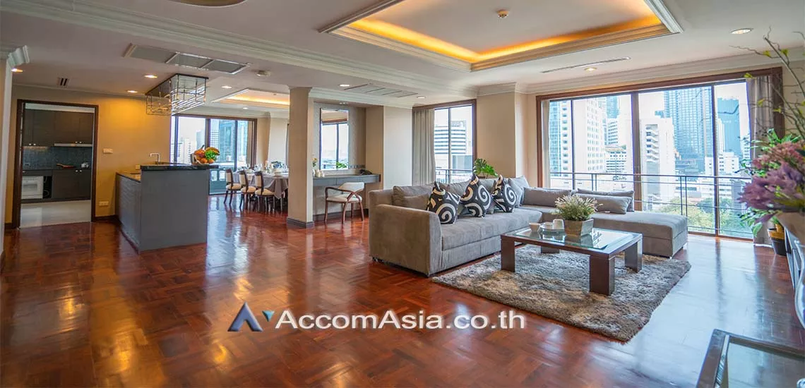 Huge Terrace, Duplex Condo, Penthouse |  4 Bedrooms  Apartment For Rent in Ploenchit, Bangkok  near BTS Ploenchit (AA15648)