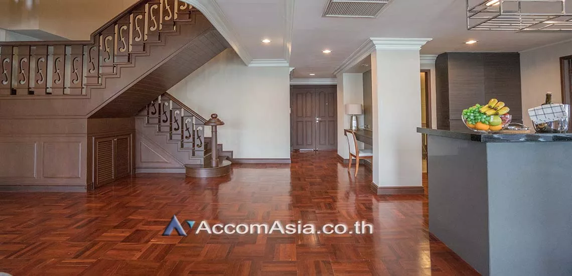 Huge Terrace, Duplex Condo, Penthouse |  4 Bedrooms  Apartment For Rent in Ploenchit, Bangkok  near BTS Ploenchit (AA15648)