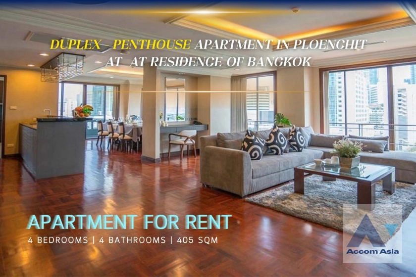  2  4 br Apartment for rent and sale in Ploenchit ,Bangkok BTS Ploenchit at Residence of Bangkok AA15648