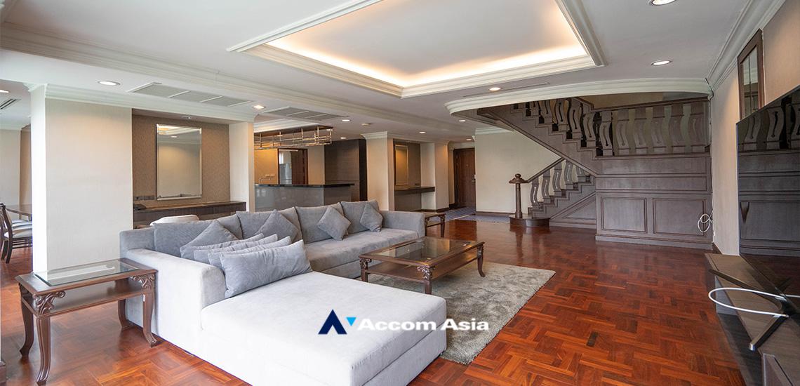 Duplex Condo, Penthouse |  4 Bedrooms  Apartment For Rent in Ploenchit, Bangkok  near BTS Ploenchit (AA16111)