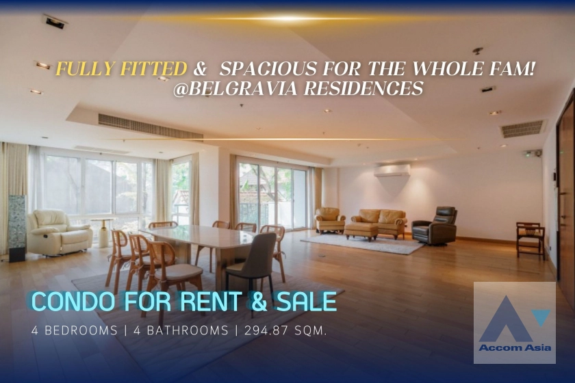  2  4 br Condominium for rent and sale in Sukhumvit ,Bangkok BTS Phrom Phong at Belgravia Residences AA16289