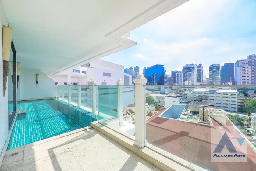 unitFully Furnished, Huge Terrace, Private Swimming Pool |  2 Bedrooms  Condominium For Rent in Sukhumvit, Bangkok  near BTS Phrom Phong (AA16480)