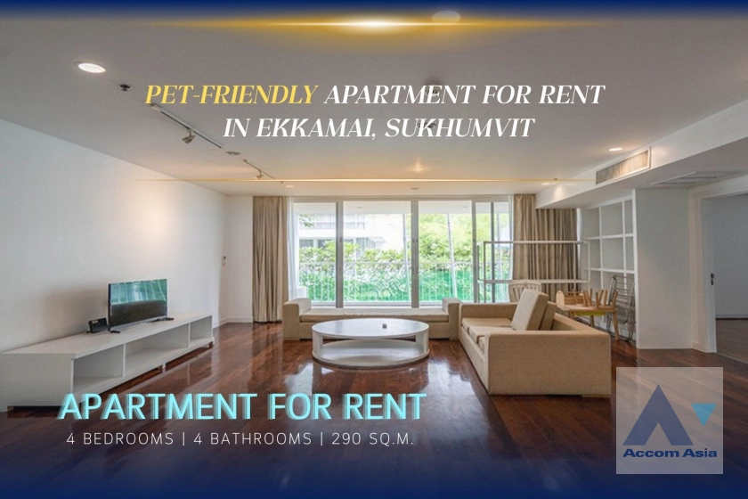 unitPet friendly |  4 Bedrooms  Apartment For Rent & Sale in Sukhumvit, Bangkok  near BTS Ekkamai (AA17223)