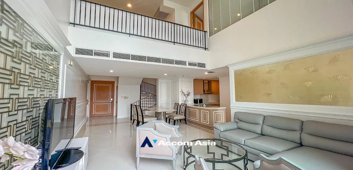 Double High Ceiling, Duplex Condo |  2 Bedrooms  Condominium For Rent in Sathorn, Bangkok  near BTS Chong Nonsi - BRT Sathorn (AA18661)