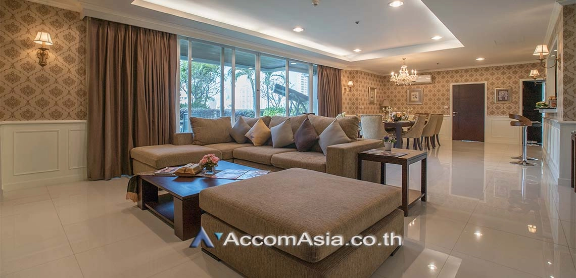 Big Balcony, Pet friendly |  Fully Furnished Suites Apartment  4 Bedroom for Rent BTS Phrom Phong in Sukhumvit Bangkok