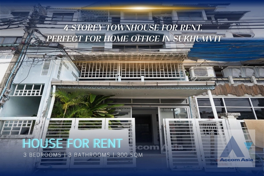  2  3 br Townhouse for rent and sale in Sukhumvit ,Bangkok BTS Phrom Phong AA20475