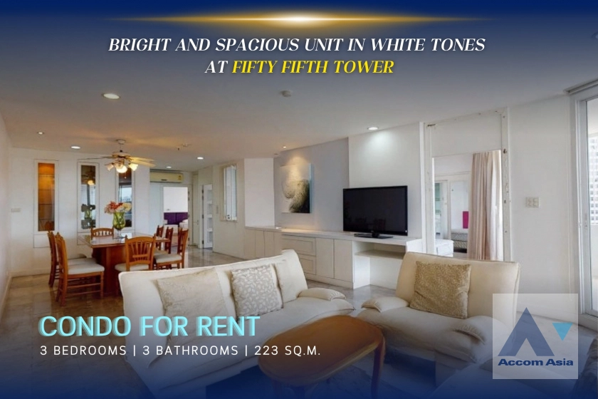 unitPet friendly | Bright and spacious unit in white tones at Fifty Fifth Tower (AA21823)