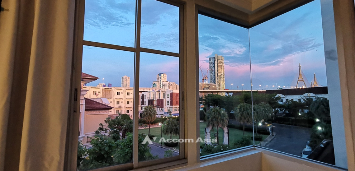 12  3 br Townhouse For Rent in Sathorn ,Bangkok BRT Wat Dan - BRT Wat Priwat at Baan Klang Krung Grande Vienna Rama 3 AA22098