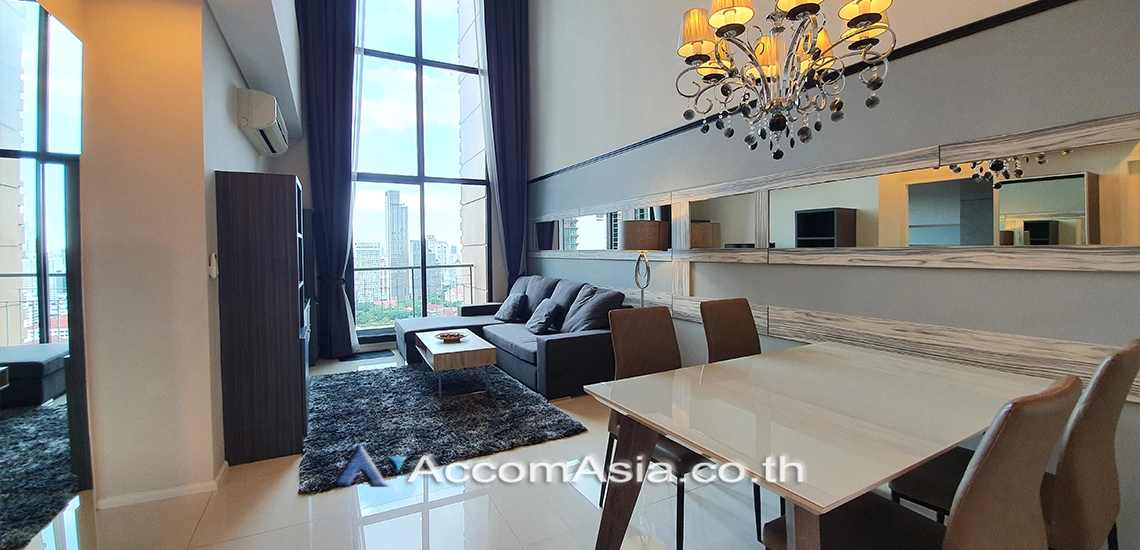  1  2 br Condominium For Rent in Ploenchit ,Bangkok MRT Phetchaburi - ARL Makkasan at Villa Asoke AA22935