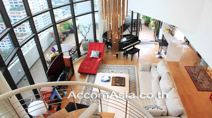 Duplex Condo, Penthouse |  3 Bedrooms  Condominium For Rent in Sukhumvit, Bangkok  near BTS Phrom Phong (AA23244)