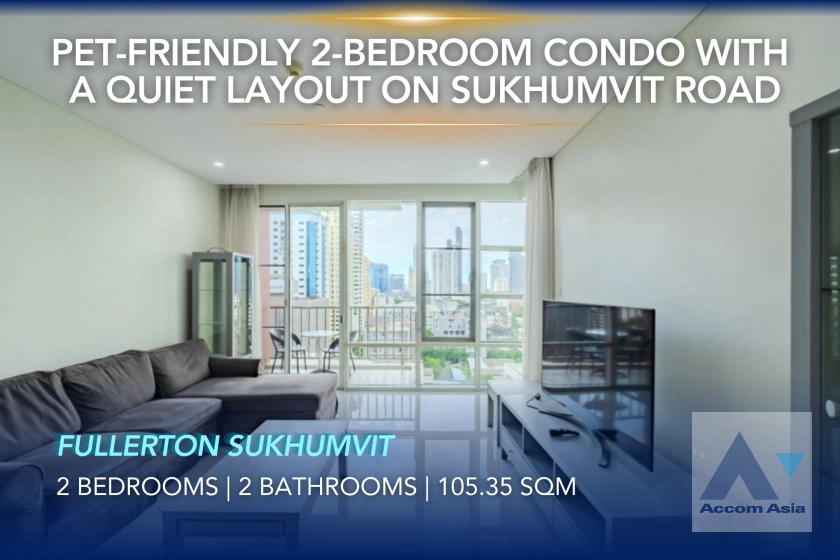 Pet friendly | Fullerton Sukhumvit Condominium  2 Bedroom for Sale & Rent BTS Ekkamai in Sukhumvit Bangkok
