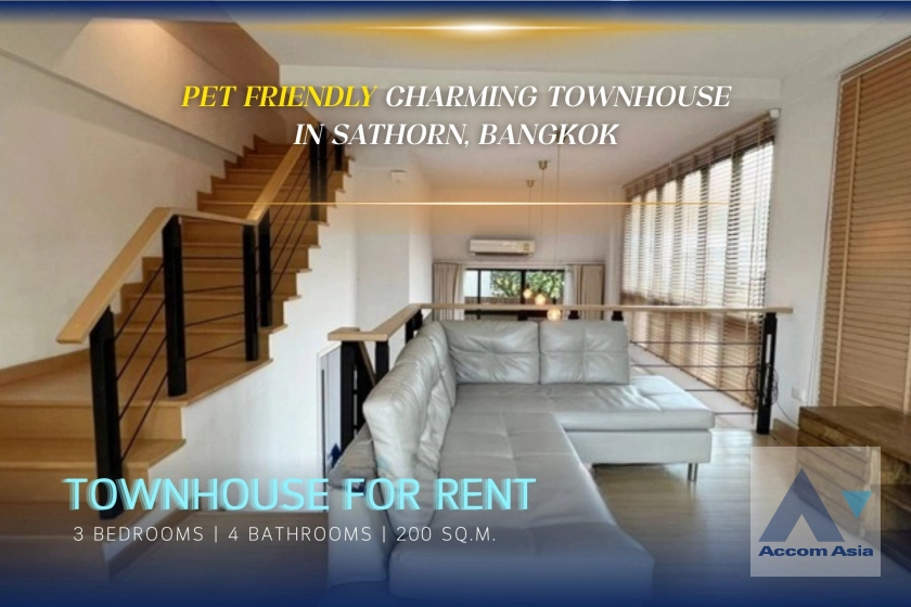  2  3 br Townhouse for rent and sale in Sathorn ,Bangkok  AA25860