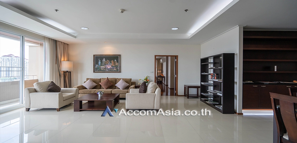 Big Balcony, Pet friendly |  Fully Furnished Suites Apartment  3 Bedroom for Rent BTS Phrom Phong in Sukhumvit Bangkok