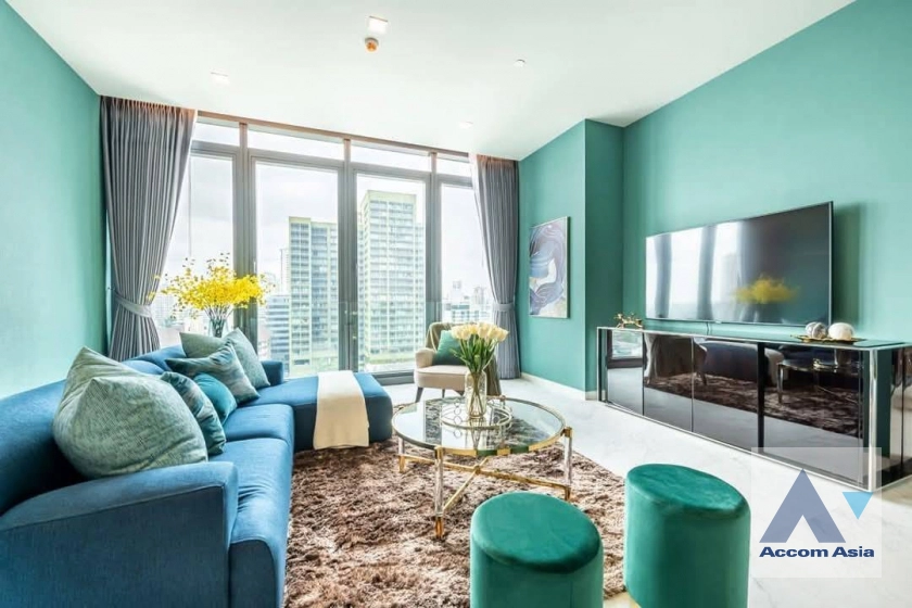 unitFully Furnished, Pet friendly | Luxury high-rise condominium with elegant blue interiors at The Monument Thong Lo  