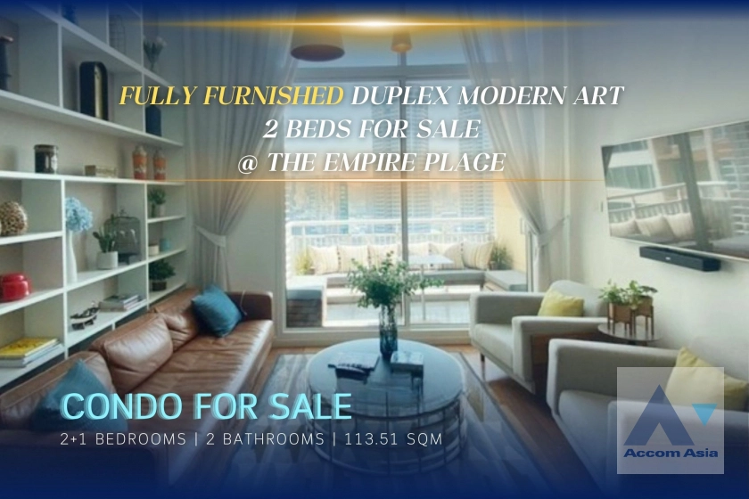  2  2 br Condominium For Sale in Sathorn ,Bangkok BTS Chong Nonsi - BRT Sathorn at The Empire Place AA26881