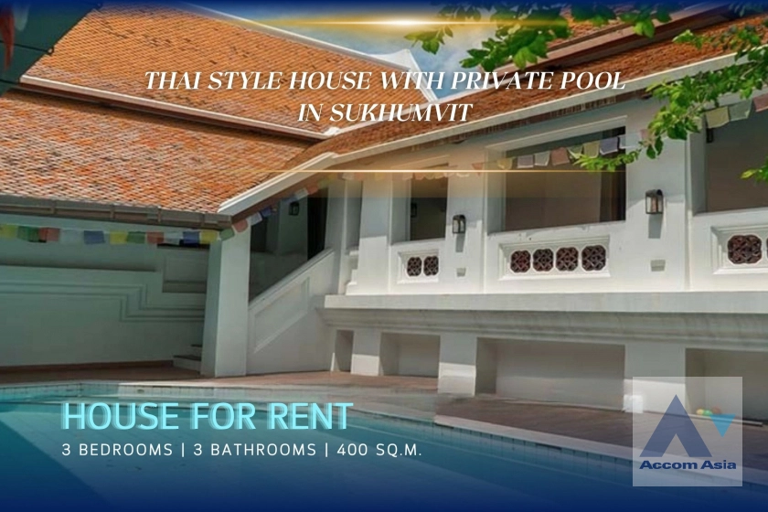  2  3 br House For Rent in Sukhumvit ,Bangkok BTS Phrom Phong at Thai House Style AA26915