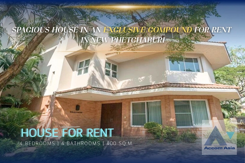 Pet friendly |  House in compound House  4 Bedroom for Sale & Rent   in Newphetchaburi Bangkok