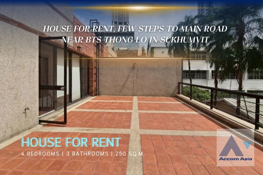  2  4 br House For Rent in Sukhumvit ,Bangkok BTS Thong Lo AA27905