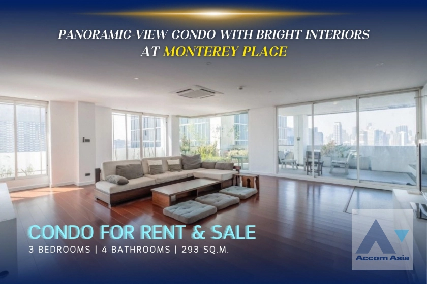 Duplex Condo, Penthouse | Monterey Place Condominium  3 Bedroom for Sale & Rent MRT Queen Sirikit National Convention Center in Sukhumvit Bangkok