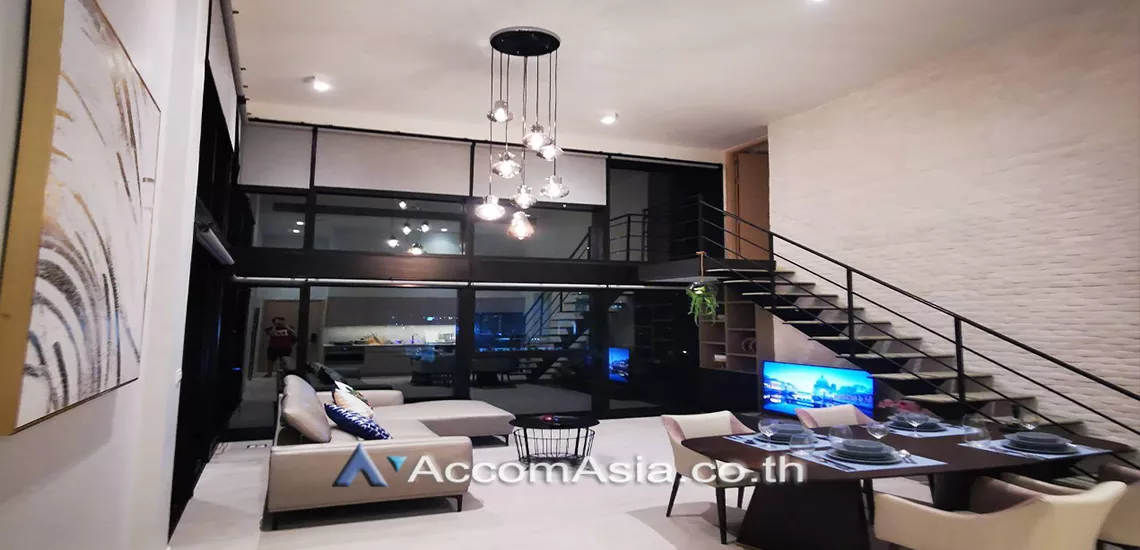Duplex Condo |  The Lofts Silom Condominium  2 Bedroom for Rent BTS Surasak in Silom Bangkok