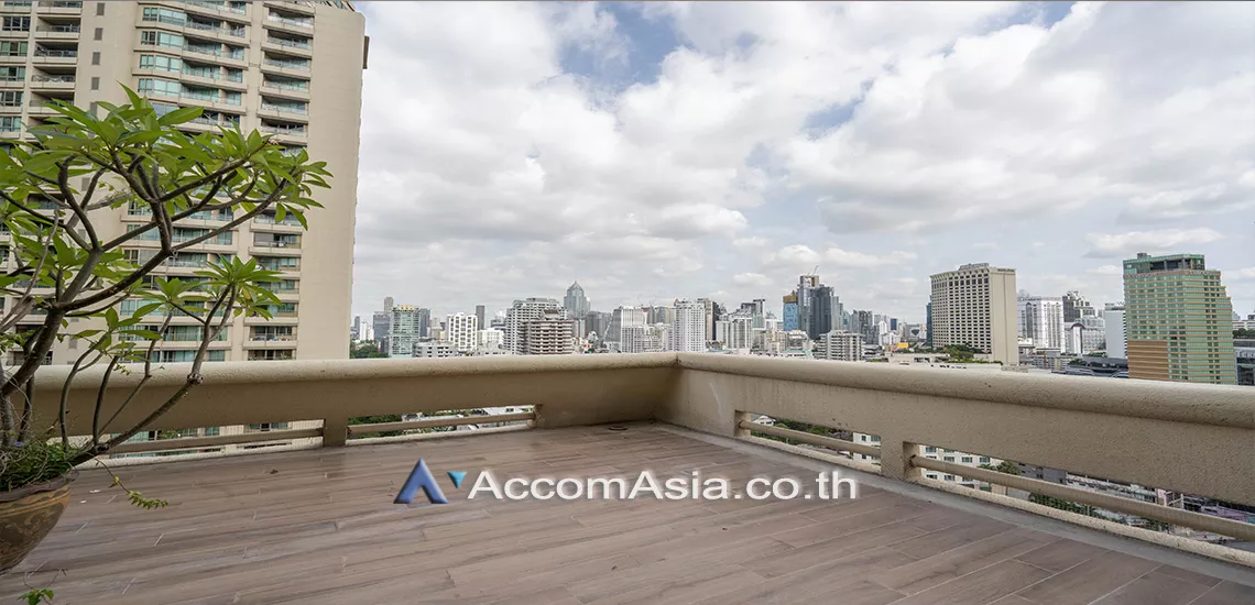 Huge Terrace |  City Lakes Tower Sukhumvit 16 Condominium  3 Bedroom for Rent MRT Sukhumvit in Sukhumvit Bangkok