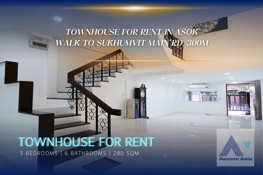  2  5 br Townhouse For Rent in Sukhumvit ,Bangkok BTS Nana AA30083
