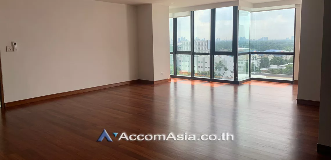 Big Balcony |  Baan Yen Akard Condominium  3 Bedroom for Rent MRT Khlong Toei in Sathorn Bangkok